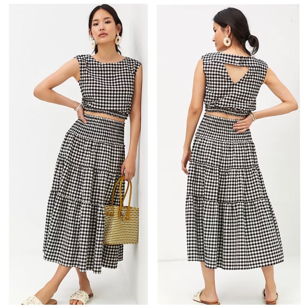 SOLD Maeve Gingham Skirt Set